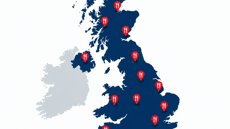 UK locations map for multi-site operator